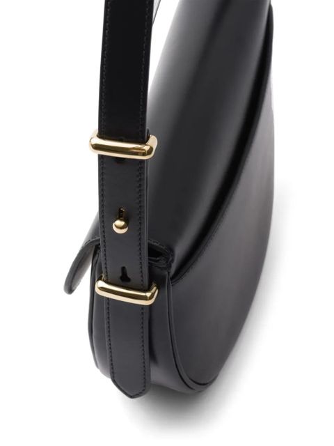 Prada Arqué leather shoulder bag - Black