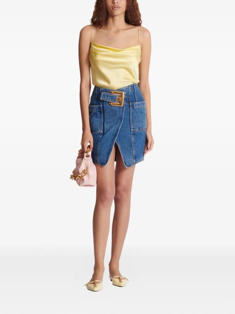 Balmain belt pocket mini skirt - Blue - zdjęcie produktu nr 2
