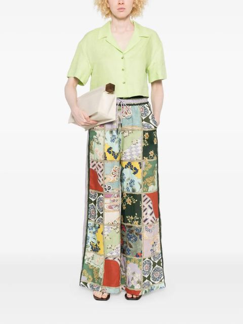 ALEMAIS Bianca patchwork pants - Green