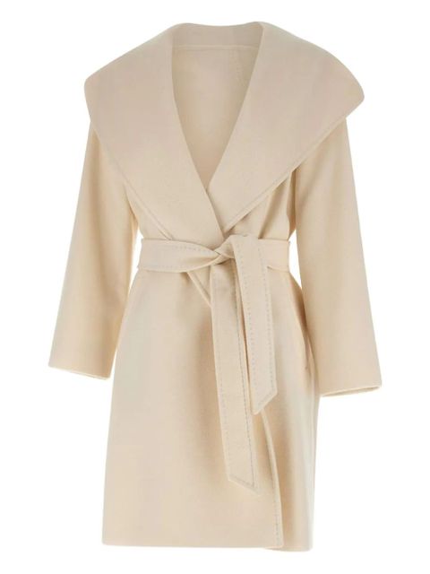Max Mara hooded belted wool coat - Neutrals - zdjęcie produktu nr 1