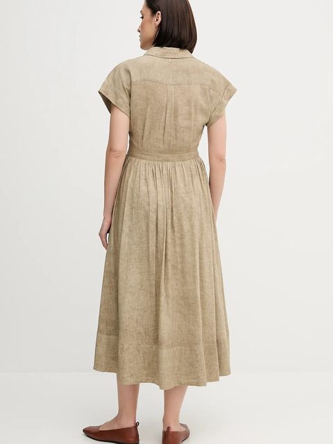 Pedro del Hierro sukienka z domieszką lnu