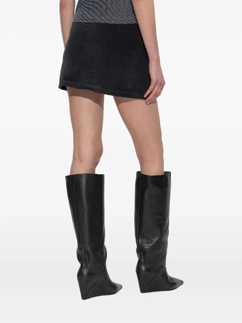 Alexander Wang embroidered cotton mini skirt - Black