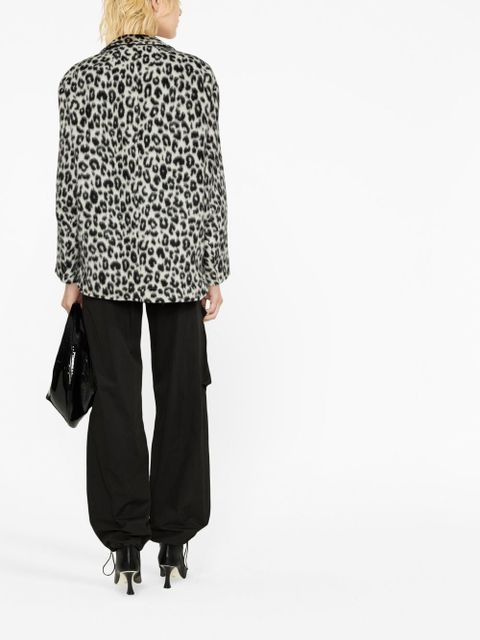 ISABEL MARANT Odelino leopard-print shirt jacket - White