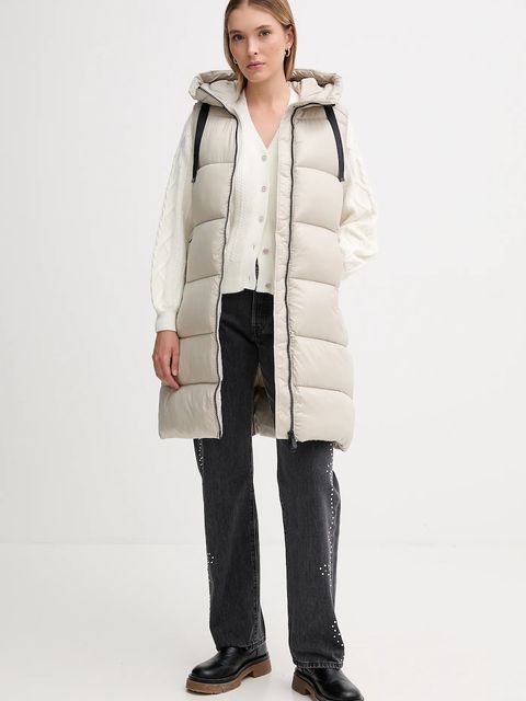 Save The Duck bezrękawnik IRIA kolor beżowy przejściowy D80302W.LOVE21