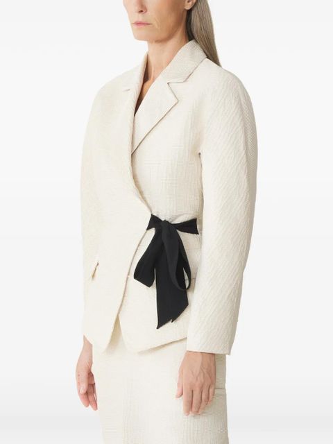 Lanvin flap-pocket tie-detail blazer - Neutrals