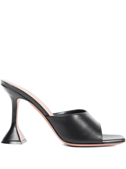 Amina Muaddi Lupita square toe mules - Black - zdjęcie produktu nr 1