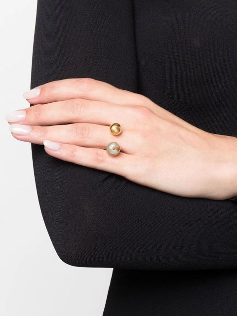 Saint Laurent Cassandre pearl ball ring - Gold - zdjęcie produktu nr 2
