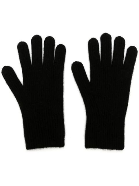 TOTEME ribbed-knit cashmere gloves - Black - zdjęcie produktu nr 1