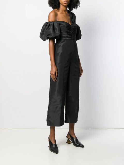 Self-Portrait one shoulder jumpsuit - Black