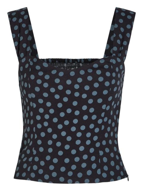 Reformation Hester polka dot strap top - Black - zdjęcie produktu nr 1