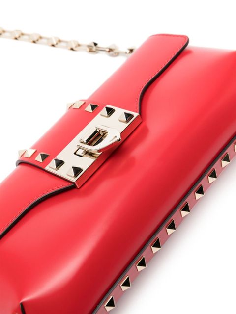 Valentino Garavani Rockstud leather shoulder bag - Red