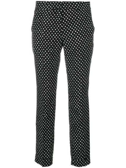 ETRO polka-dot cropped trousers - Black