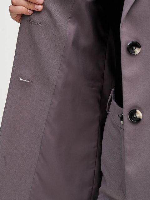 Sisley marynarka kolor fioletowy jednorzędowa gładka 21YPLW03H