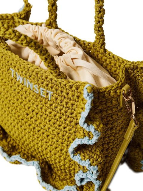 TWINSET ruffled tote bag - Green