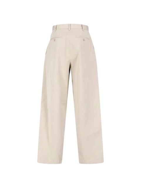 The Frankie Shop Nostrand pleated cotton-chino trousers - Neutrals - zdjęcie produktu nr 2