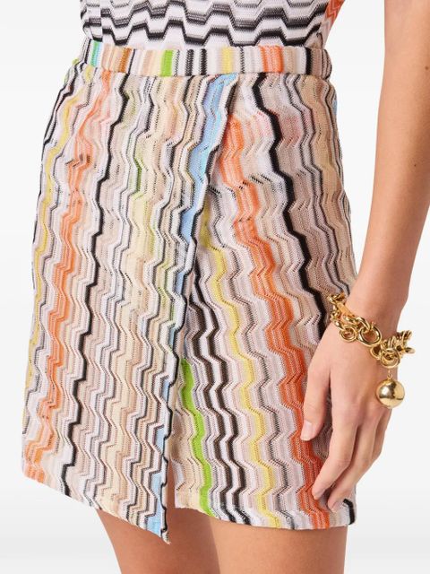 Missoni zig-zag mini skirt - Neutrals