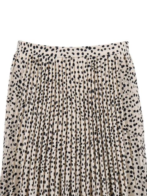 Max Mara Gonna Legno pleated polka dot skirt - Neutrals