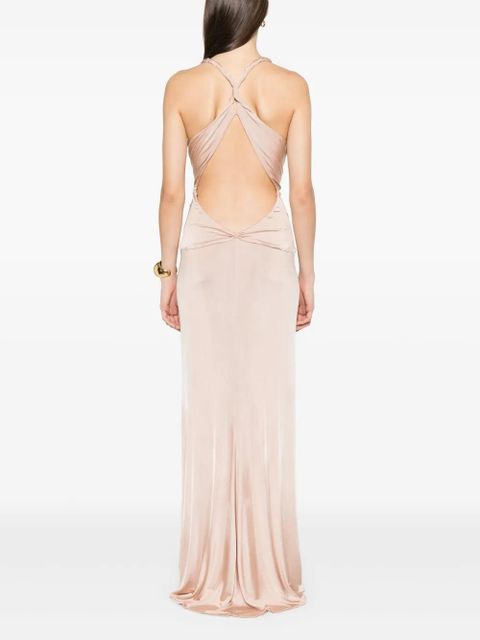 TOM FORD knot-detail maxi dress - Neutrals