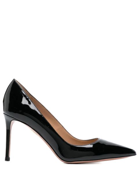 Aquazzura Purist 85mm patent-leather pumps - Black - zdjęcie produktu nr 1