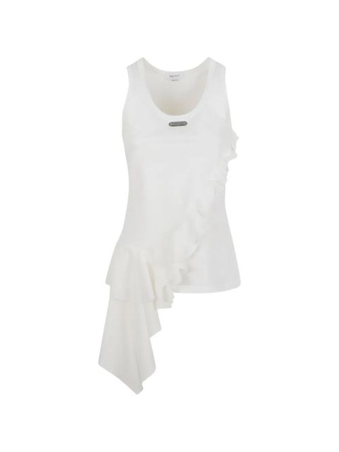 Alexander McQueen ruffled asymmetric shirt - White - zdjęcie produktu nr 1