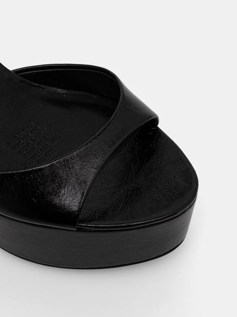 Naked Wolfe sandały skórzane Fire kolor czarny Fire Black Leather