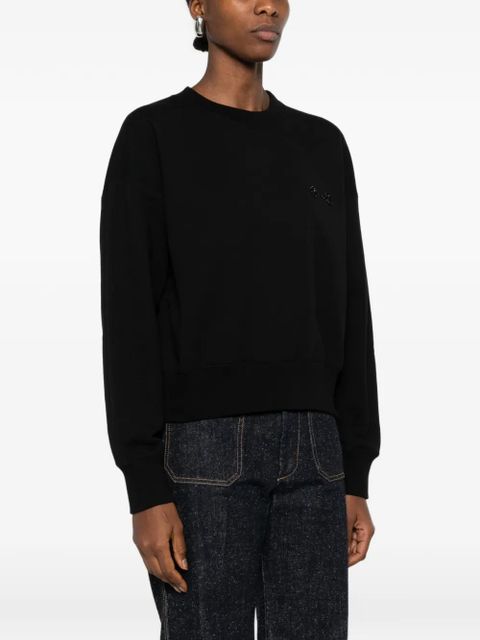 Gucci logo cropped knitwear - Black