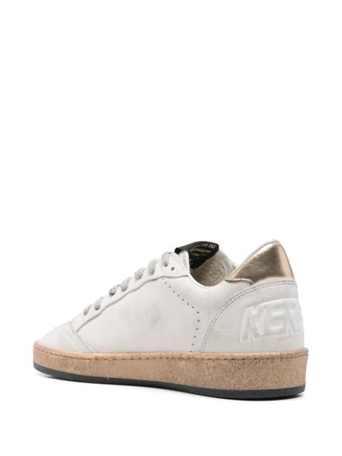 Golden Goose star appliqué leather sneakers - White