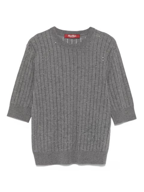 Max Mara embellished ribbed sweater - Grey - zdjęcie produktu nr 1
