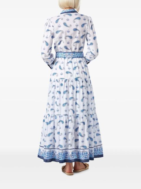 MC2 Saint Barth paisley-print belted dress - White - zdjęcie produktu nr 2