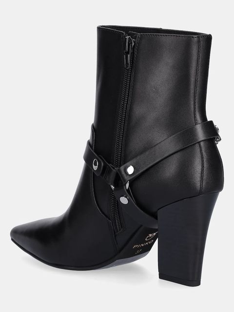 Pinko botki Viola 02 damskie kolor czarny na słupku SD0417P001Z99