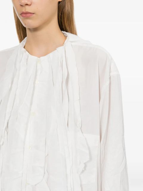 Comme Des Garçons crinkled shirt - White
