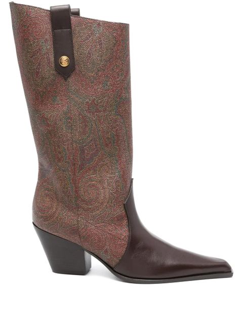 ETRO 60mm paisley-jacquard leather shoes - Brown - zdjęcie produktu nr 1