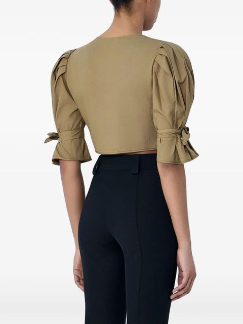 Chloé buttoned cropped shirt - Green