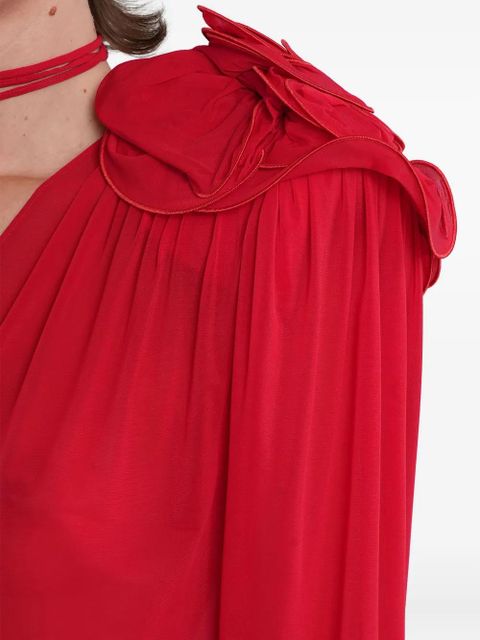 Magda Butrym ruffled tie top - Red