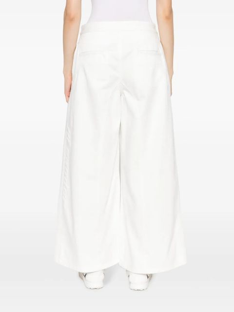 Jil Sander wide-leg cotton trousers - White