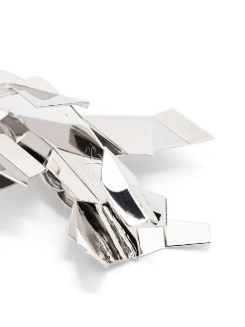 Off-White Paperplane clip-on earring - Silver