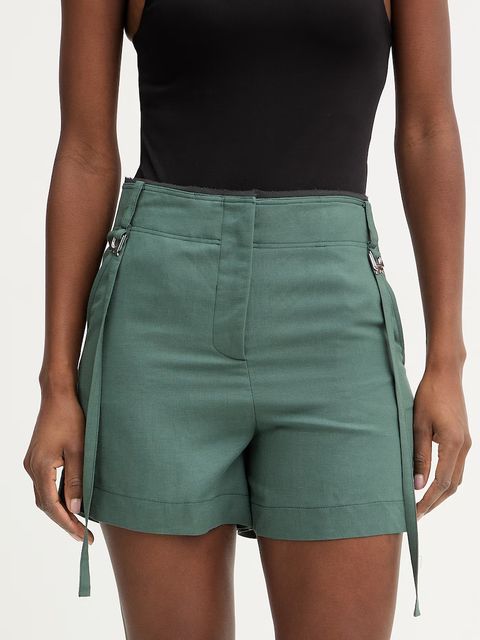 Patrizia Pepe szorty damskie z dodatkiem lnu - zdjęcie produktu nr 2