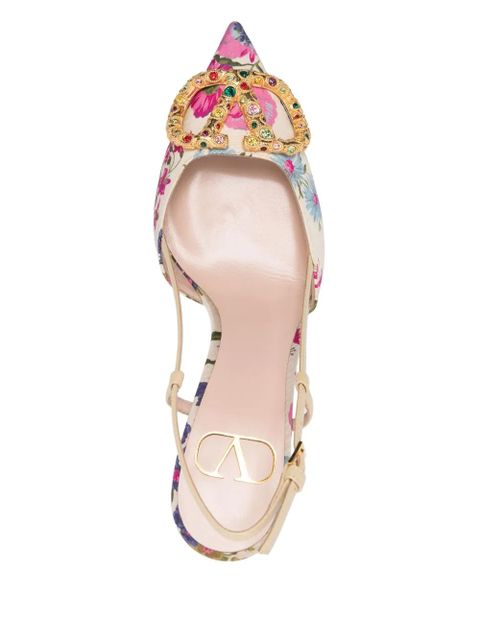 Valentino Garavani VLogo Signature slingback pumps - Neutrals - zdjęcie produktu nr 2