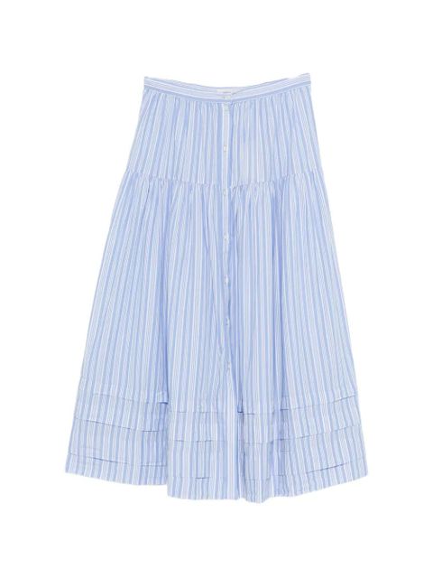 DÔEN striped tiered midi skirt - Blue - zdjęcie produktu nr 1