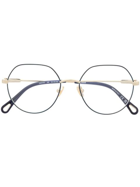 Chloé Eyewear round-frame glasses - Blue - zdjęcie produktu nr 1