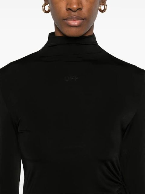 Off-White draped mini dress - Black