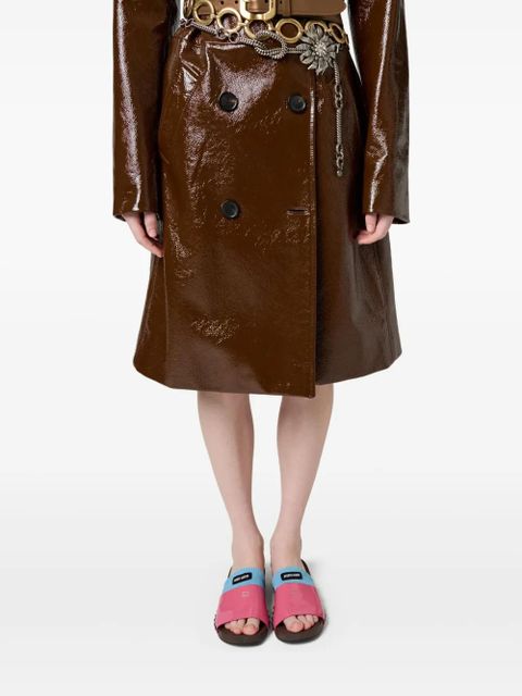 Miu Miu logo-print slides - Pink - zdjęcie produktu nr 2