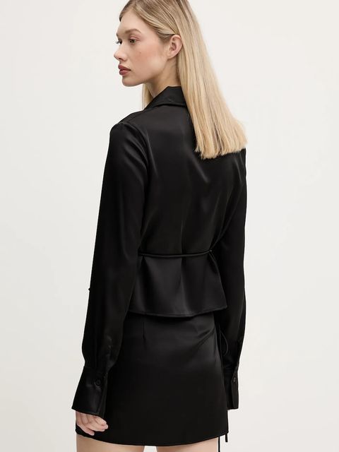 Karl Lagerfeld Jeans koszula damska kolor czarny regular z kołnierzykiem klasycznym A3W11008 - zdjęcie produktu nr 2