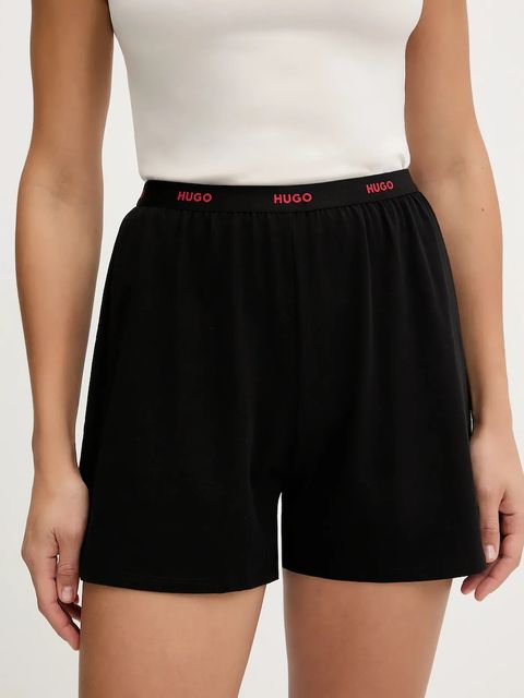 HUGO szorty piżamowe HUGO ID SHORTS damska kolor czarny 50555600 - zdjęcie produktu nr 1