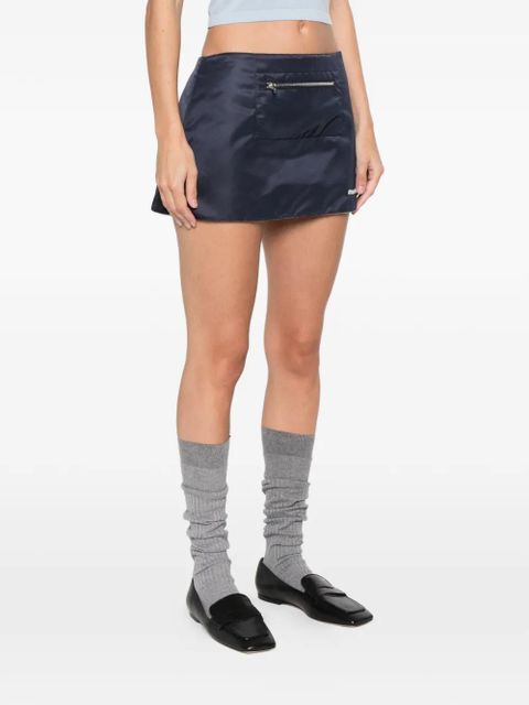 Miu Miu zip-pocket mini skirt - Blue