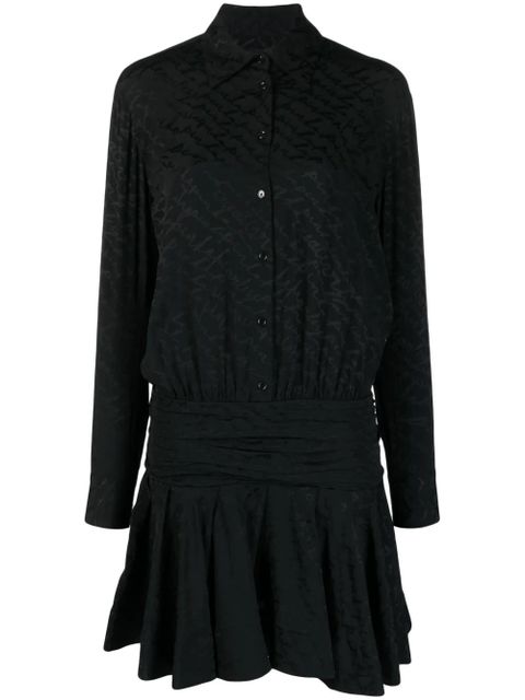 PINKO Arzach logo-jacquard shirtdress - Black - zdjęcie produktu nr 1