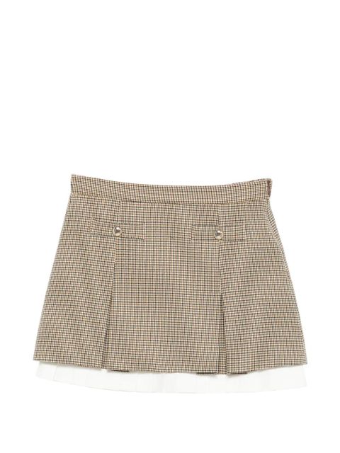 Maje zip-fastening pleated mini skirt - Brown - zdjęcie produktu nr 1