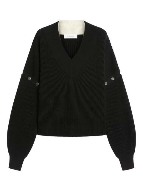 Sportmax ribbed v-neck sweater - Black - zdjęcie produktu nr 1