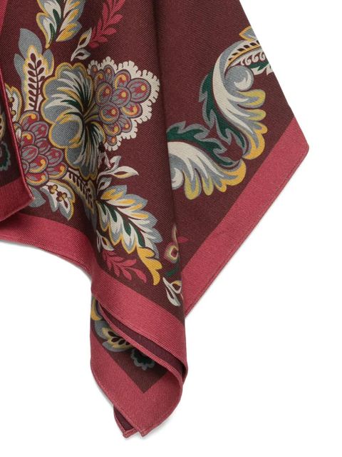 ETRO floral-print poncho - Red - zdjęcie produktu nr 2