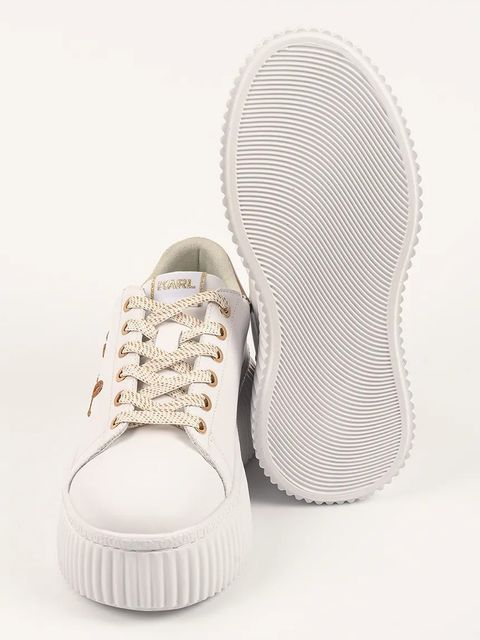 Karl Lagerfeld sneakersy skórzane KREEPER LO damskie kolor biały KL42372C